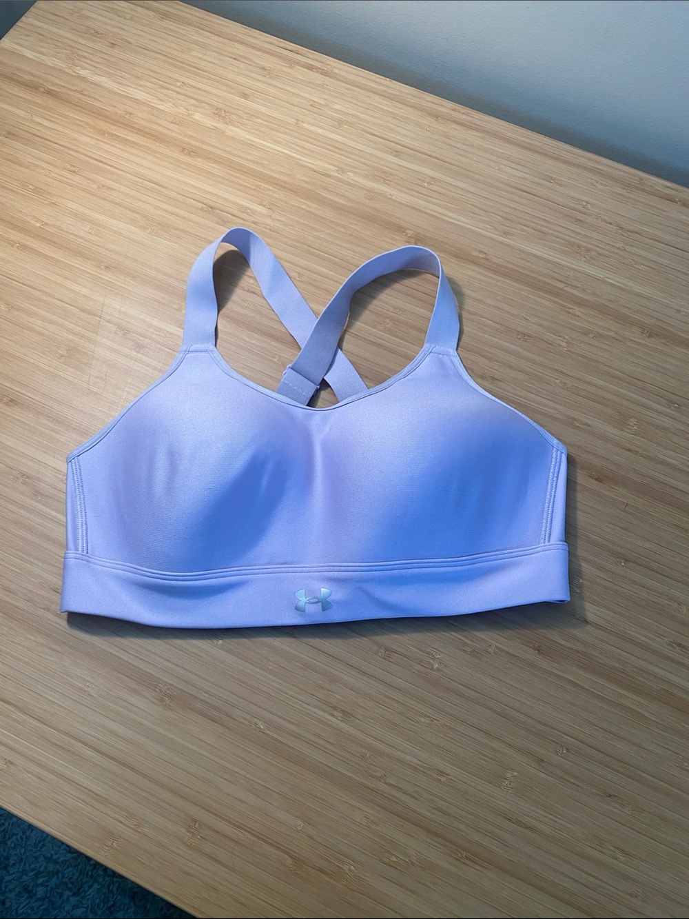 Under Armour Lavender Cross-Back Sports Bra Moulded Cups